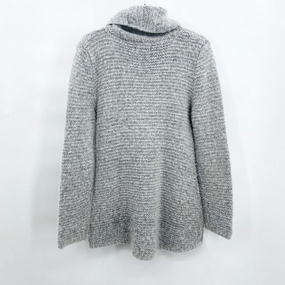 SIX CRISP DAYS Gray Knit Pullover Cowl Neck Cozy Sweater Size XS / Small - Picture 2 of 6